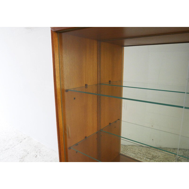 Mid century mirror backed display cabinet  book case 1960s