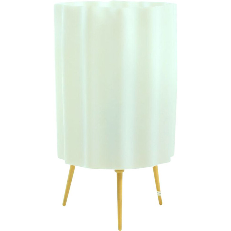 White Midcentury Table Lamp, Czechoslovakia 1960s