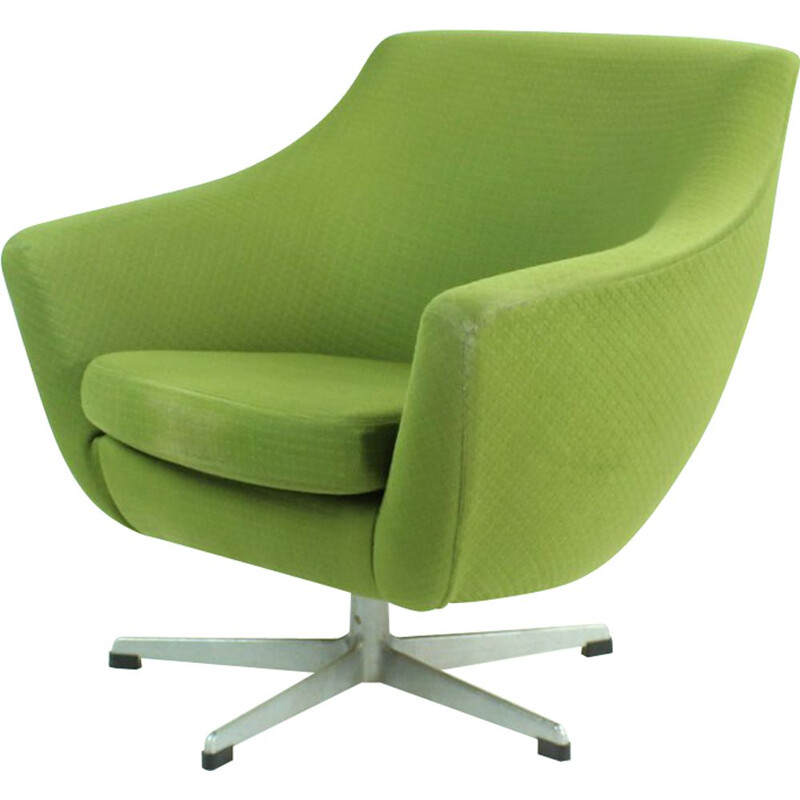 Midcentury Green Club Chair By Up Zavody, Czechoslovakia 1979