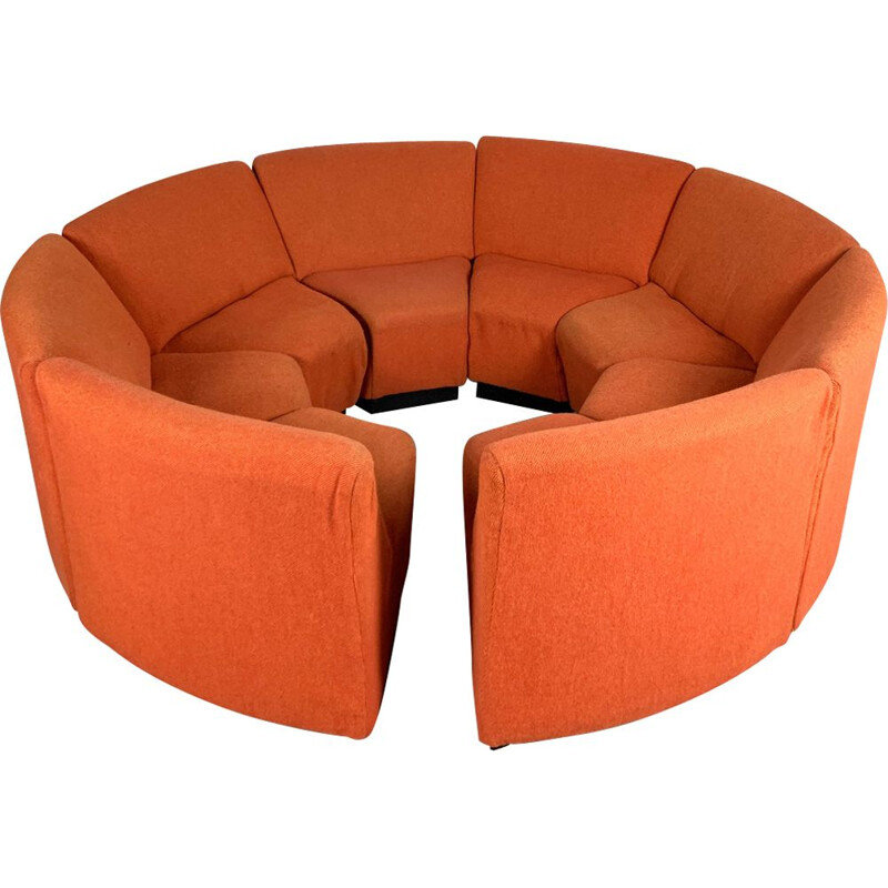 Vintage Modular Seating Group of 8 elements from the seventies
