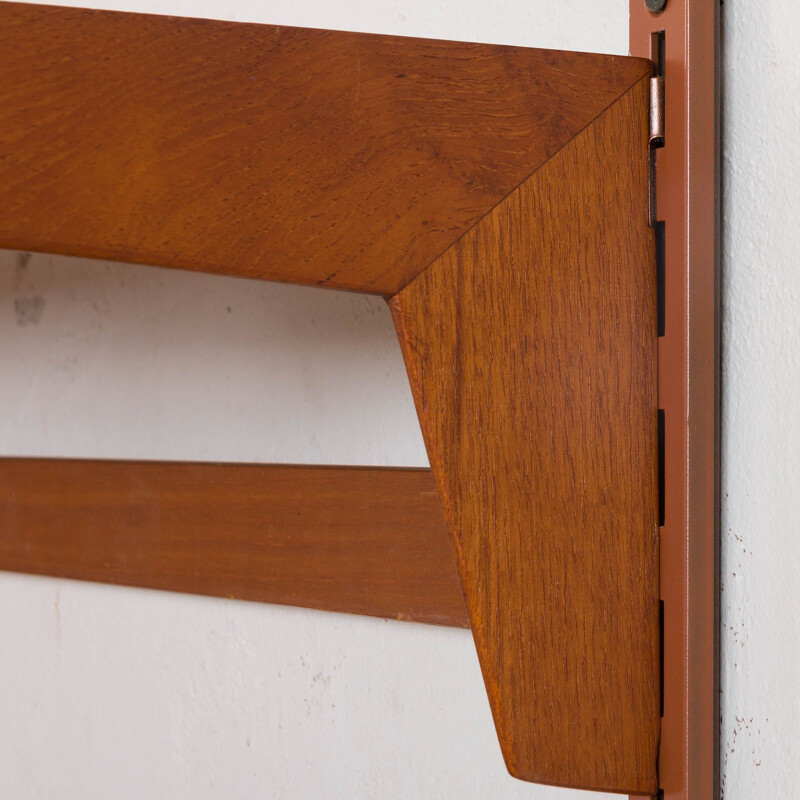 Vintage FM Wall Unit in teak with 3 cabinets and 10 shelves Kai Kristiansen