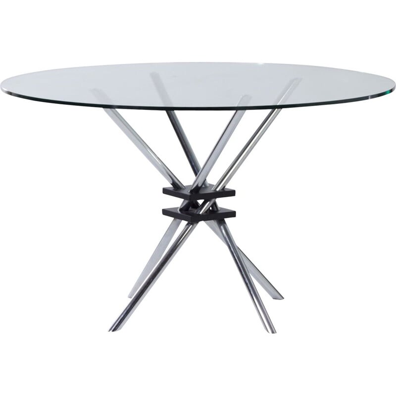 Vintage round Bauhaus Dining Table by Takehiko Mizutani, 1990s