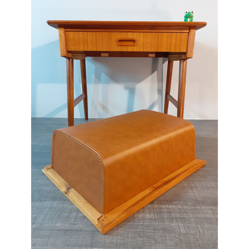 Vintage Teak Bedside Table, Norway 1960