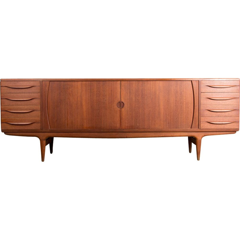 Grande enfilade vintage en Teck par Johannes Andersen pour Uldum Mobelfabrik Danoise 1966