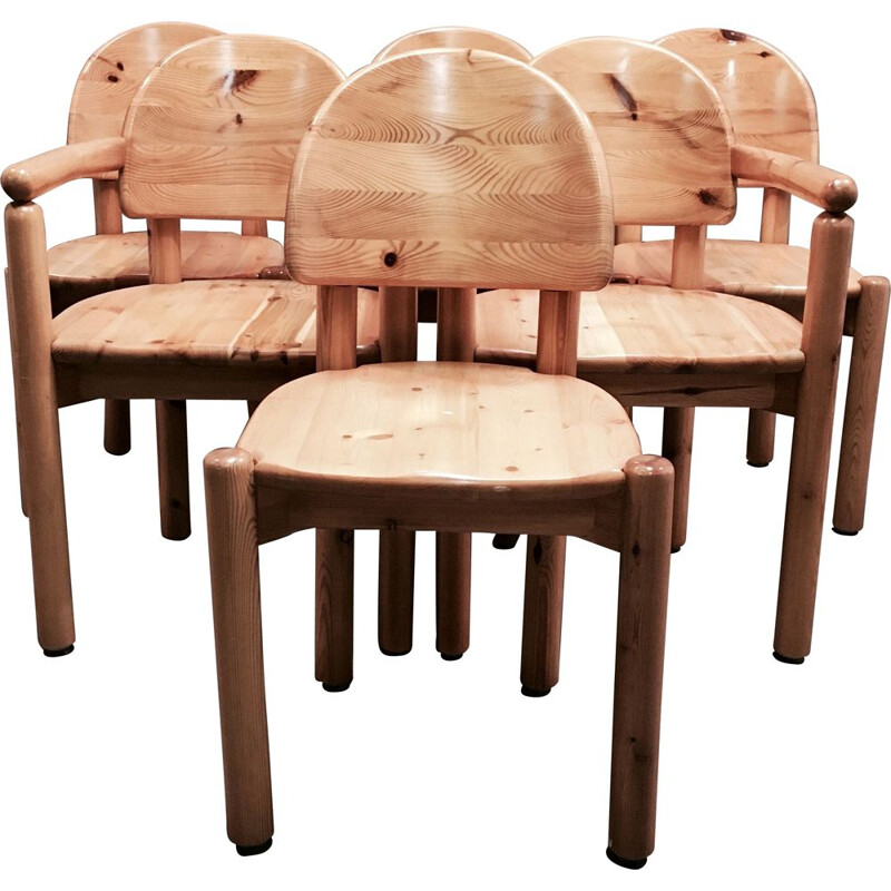 Vintage solid wood Rainer Daumiller chair.
