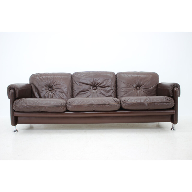 Vintage leather sofa for Myrskyla Oy- Finland 1960