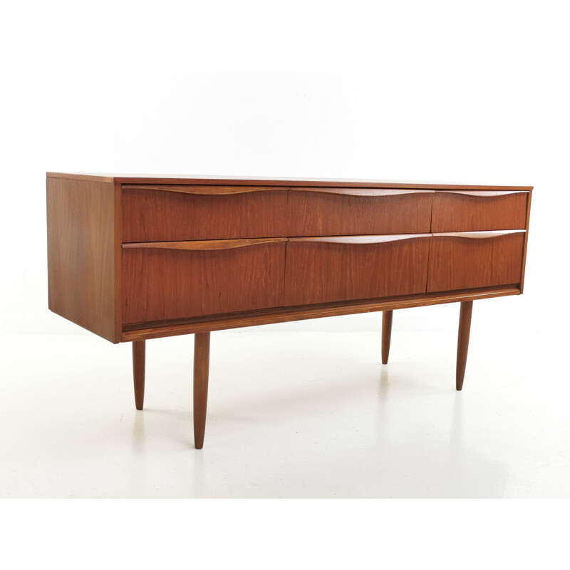 Vintage Austinsuite Teak Mid Century Sideboard Chest of Drawers, 1960s 