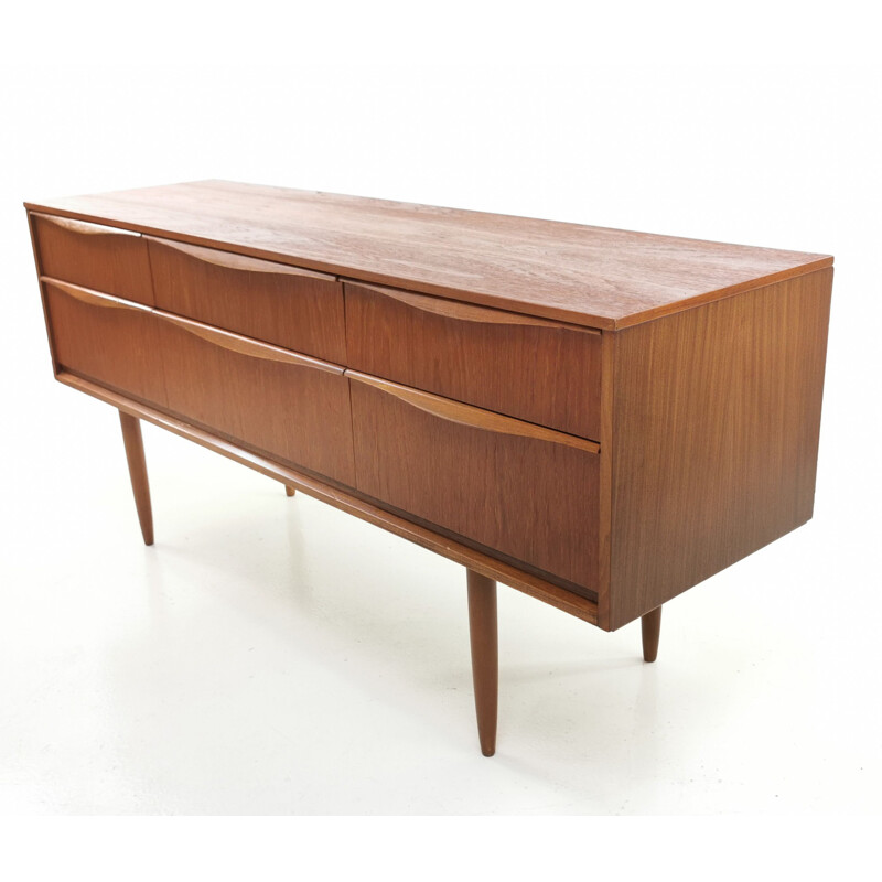 Vintage Austinsuite Teak Mid Century Sideboard Chest of Drawers, 1960s 