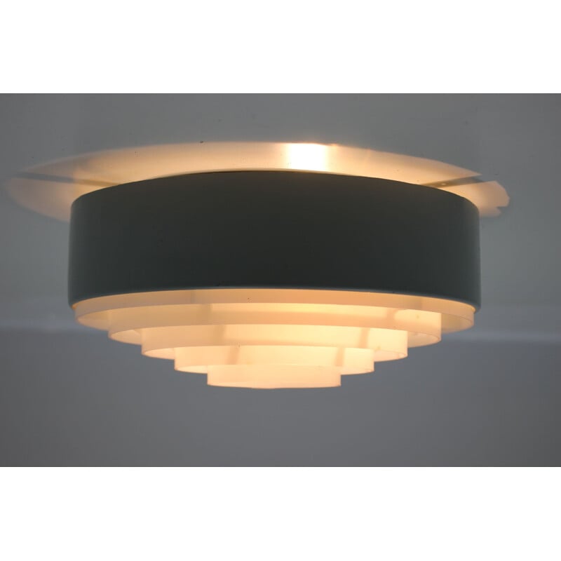 Vintage ceiling light with recessed mounts, Czechoslovakia 1970