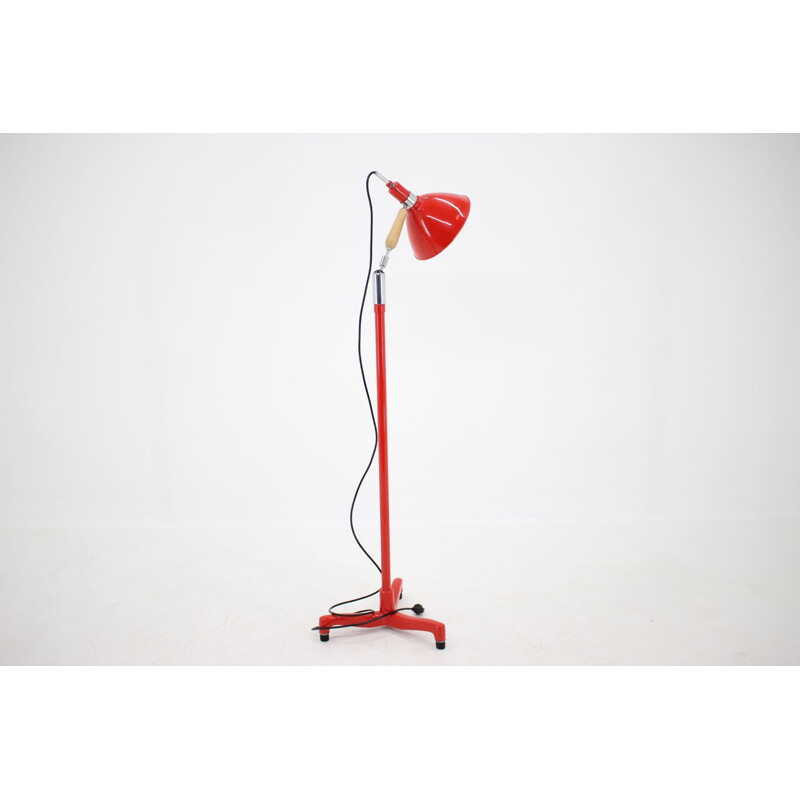 Adjustable vintage industrial floor lamp, Czechoslovakia 1950