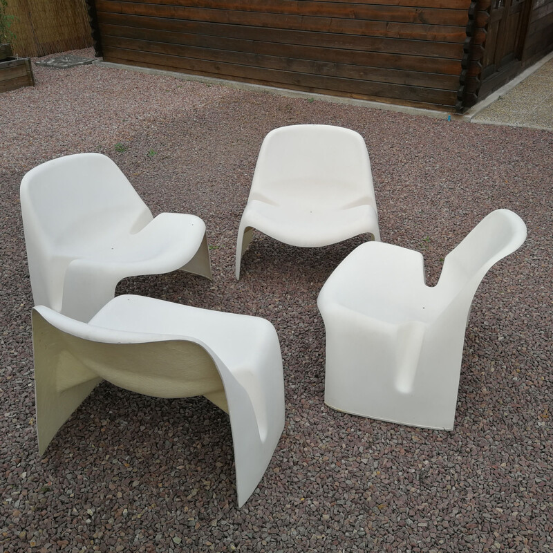 Set of 4 vintage chairs from Colani Luigi Colani's 1967