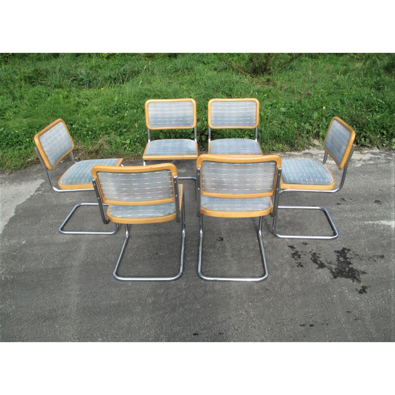 Ensemble de 6 chaises vintage Italie 1970
