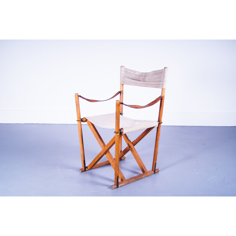 Vintage safari folding chair Mogens Koch for Interna Denmark 1932