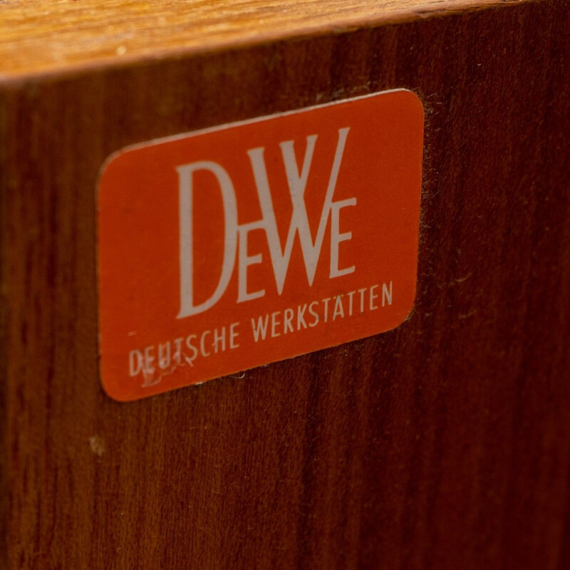 Vintage teak desk, deutsche Werkstätten 1960s