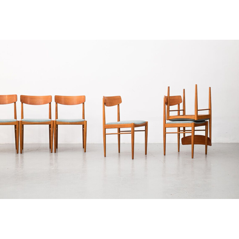 Ensemble de 6 chaises vintage par le sceau Habeo Allemagne de l'Ouest 1960