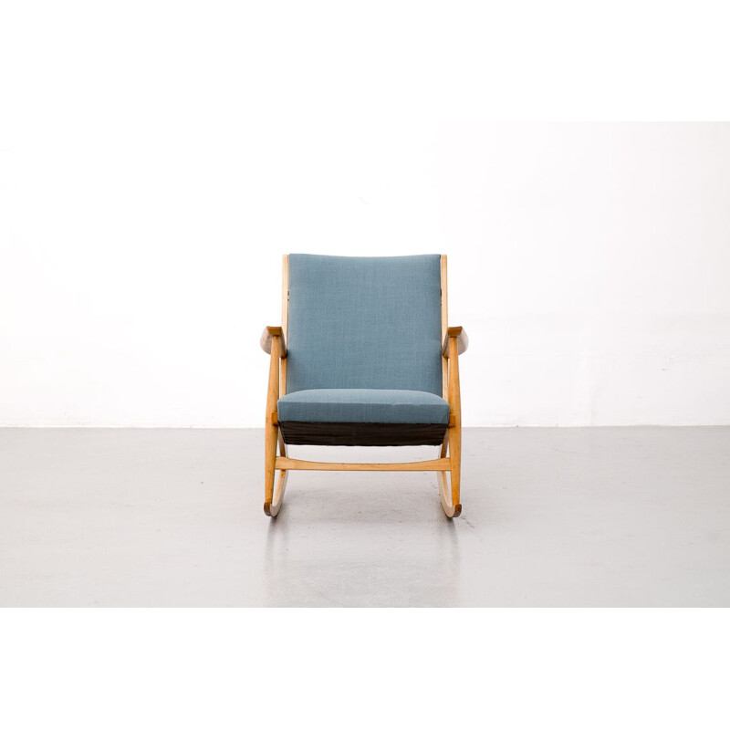 Vintage Boomerang rocking chair, by Holger Georg Jensen for Tønder Møbelværk 1950s