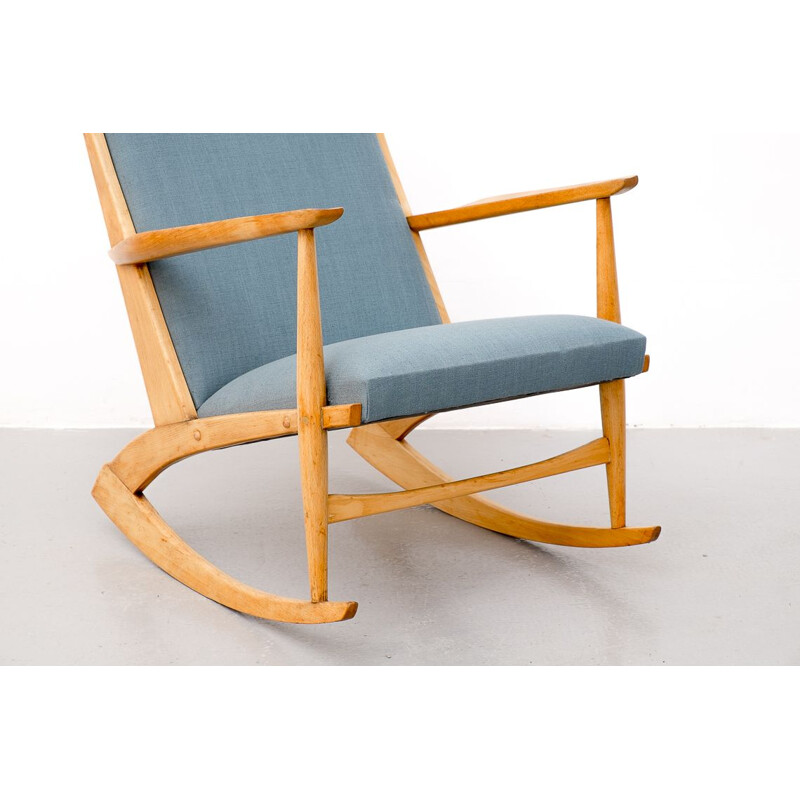 Vintage Boomerang rocking chair, by Holger Georg Jensen for Tønder Møbelværk 1950s