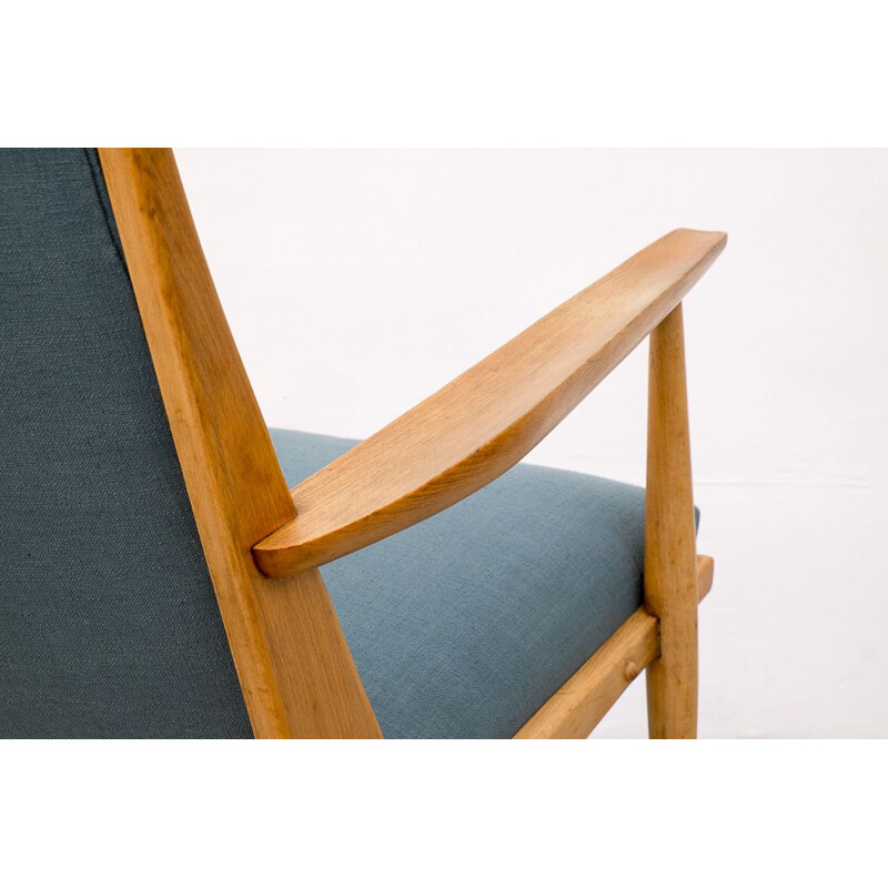 Vintage Boomerang rocking chair, by Holger Georg Jensen for Tønder Møbelværk 1950s