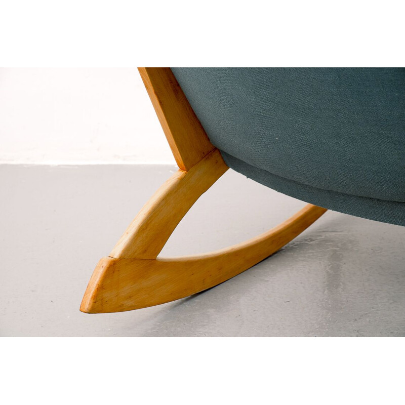 Vintage Boomerang rocking chair, by Holger Georg Jensen for Tønder Møbelværk 1950s