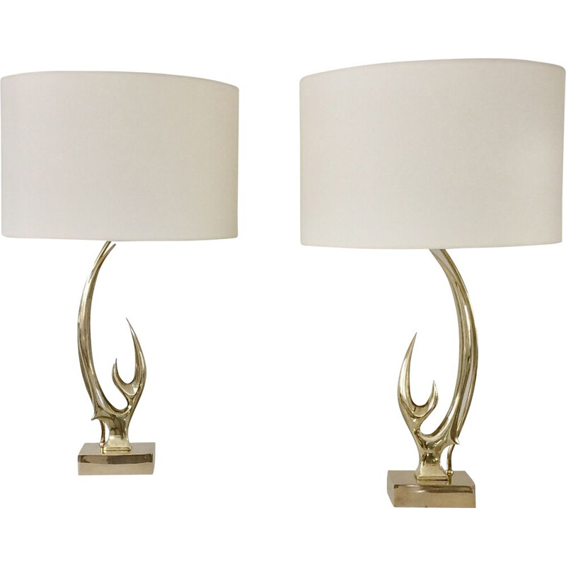 Pair of Vintage Sculptural Lamps by Willy Daro, Belgium 1970