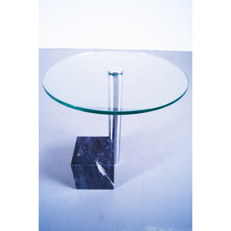 Large vintage Marble Glasstop Sidetable Hank Kwint for Metaform