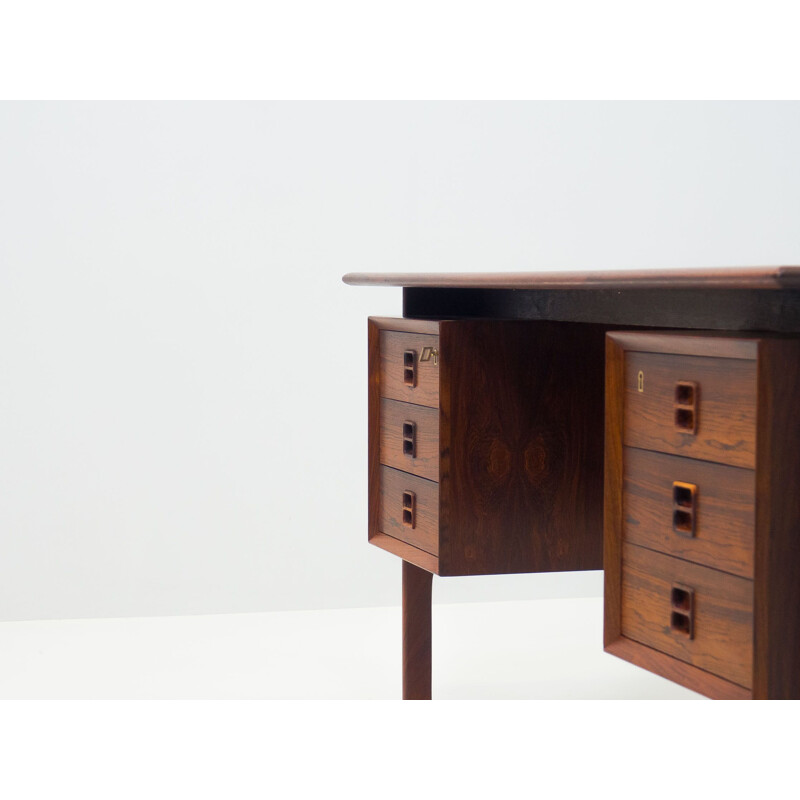 Vintage  free standing rosewood desk Brouer Møbelfabrik