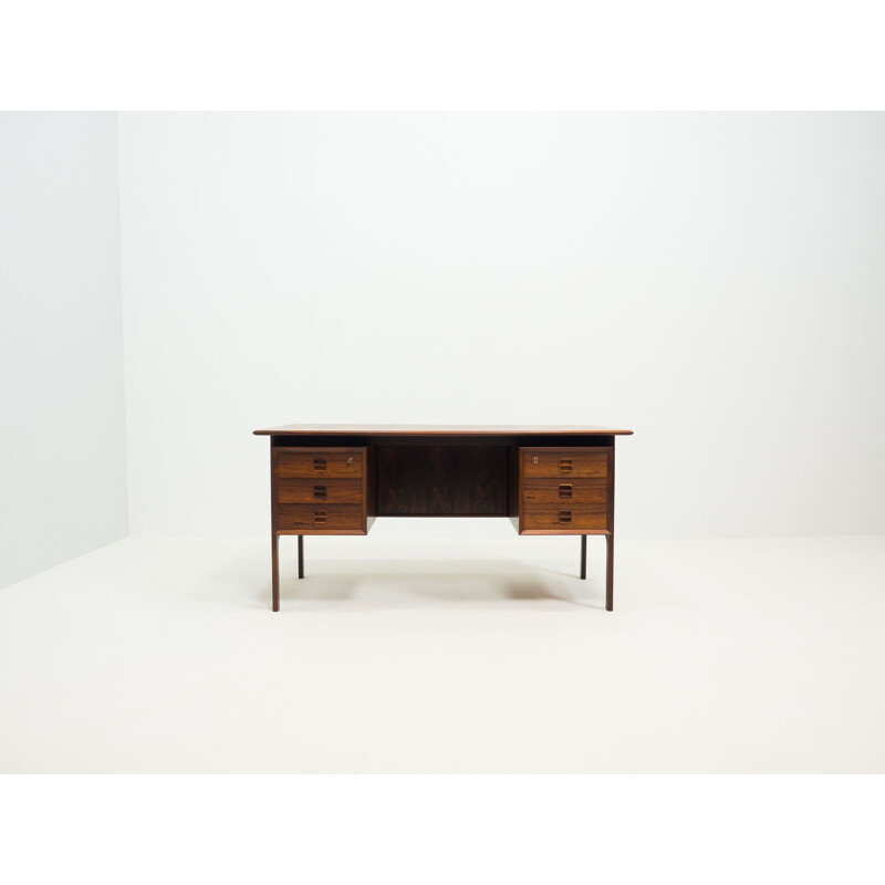Vintage  free standing rosewood desk Brouer Møbelfabrik