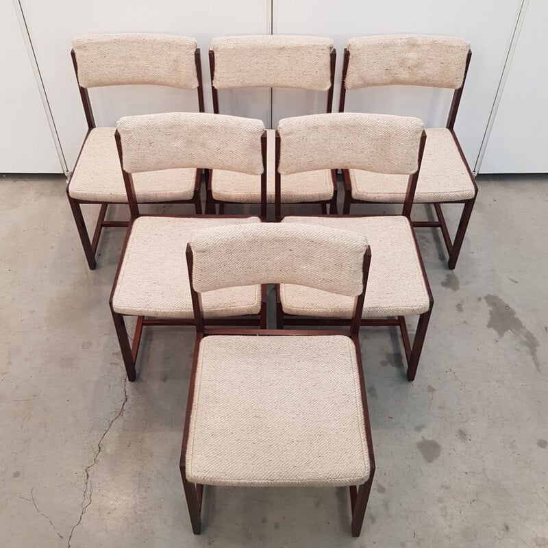 Set of 6 vintage dining chairs by Pieter Debruyne For V Form 1960s