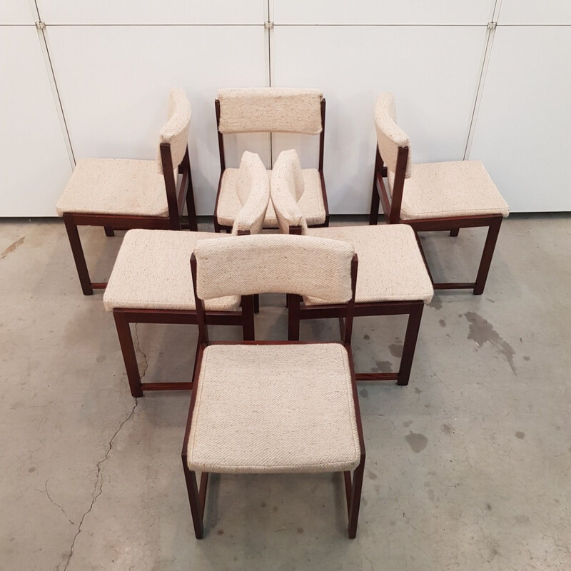 Set of 6 vintage dining chairs by Pieter Debruyne For V Form 1960s