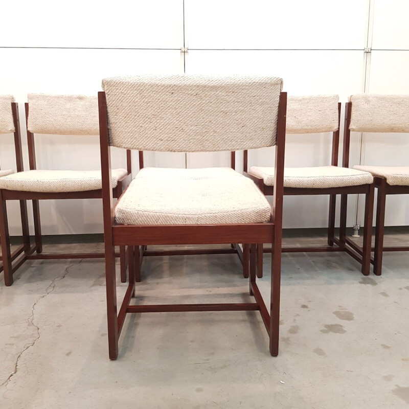 Set of 6 vintage dining chairs by Pieter Debruyne For V Form 1960s