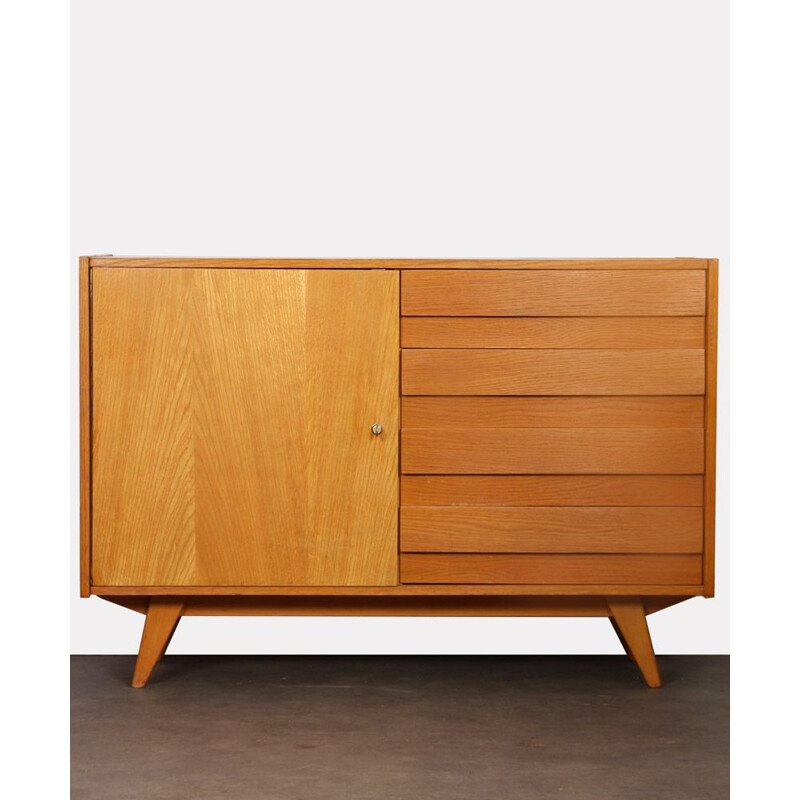 Vintage oak highboard by Jiri Jiroutek, model U-458, 1960