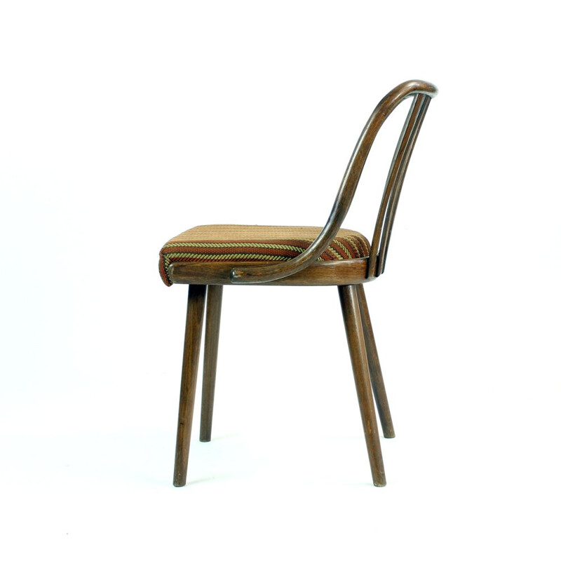 Conjunto de 4 cadeiras de madeira dobrada vintage de Thonet, Checoslováquia 1960