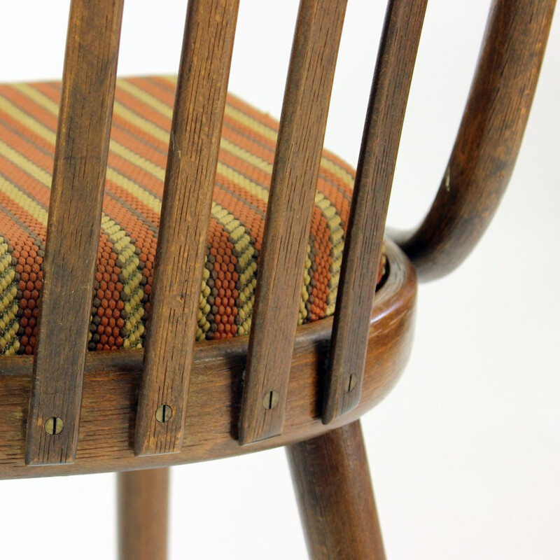Conjunto de 4 cadeiras de madeira dobrada vintage de Thonet, Checoslováquia 1960