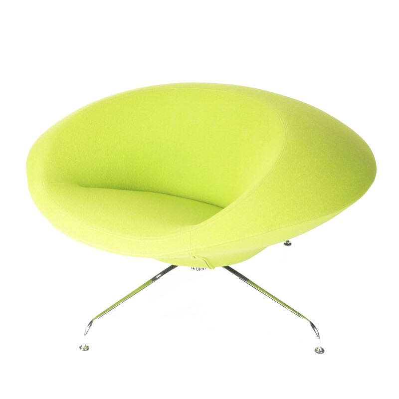 Vintage Green Kirk lounge chair by René Holten for Artifort, 1990