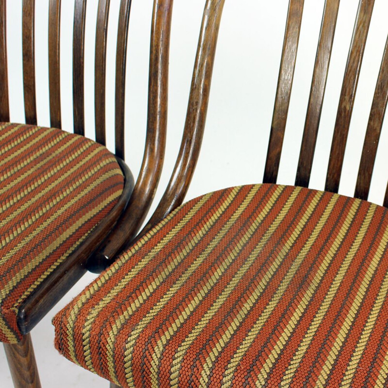 Set of 4 vintage bentwood chairs from Thonet, Czechoslovakia 1960