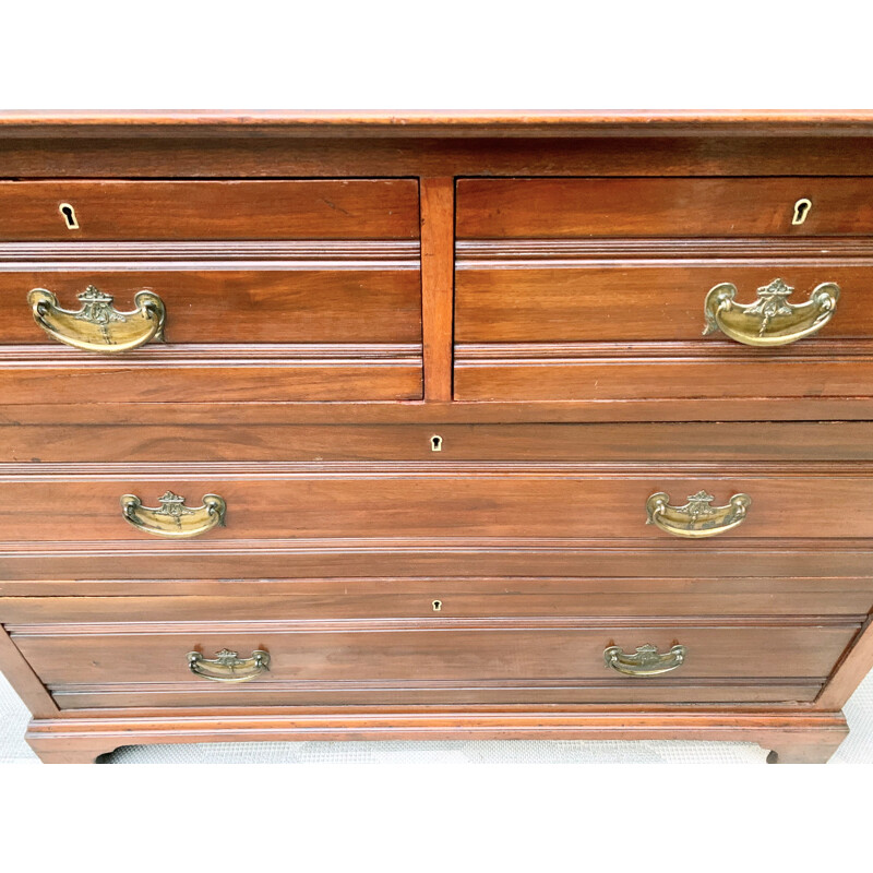 Large vintage  Arts and Crafts Dressing Table Drawers with Mirror