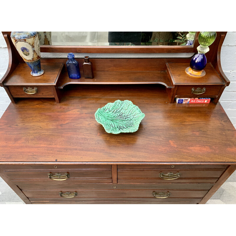 Large vintage  Arts and Crafts Dressing Table Drawers with Mirror