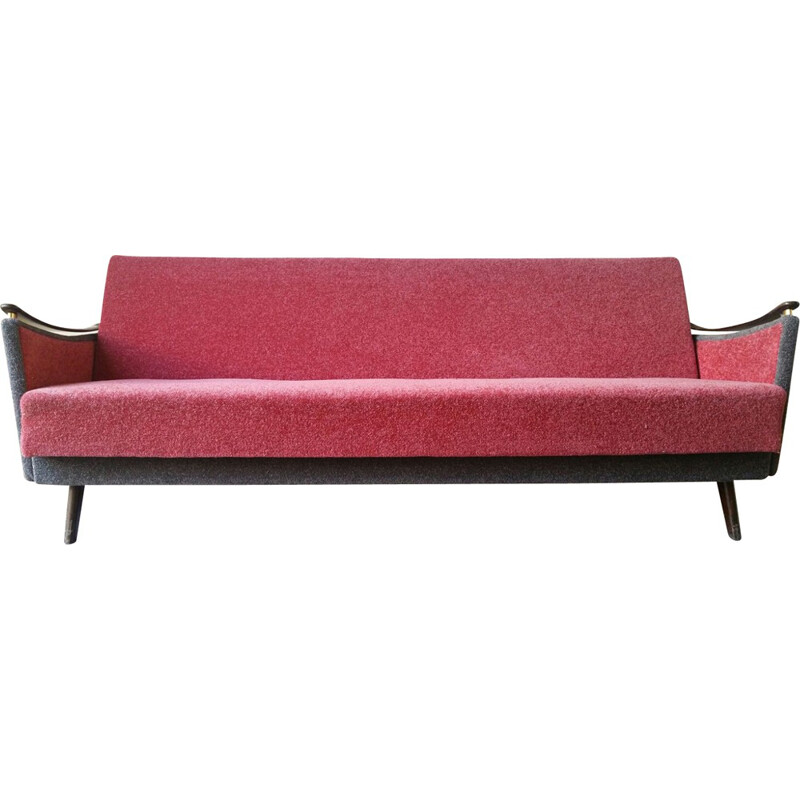 Canapé daybed vintage lit convertible cliclac, 1950
