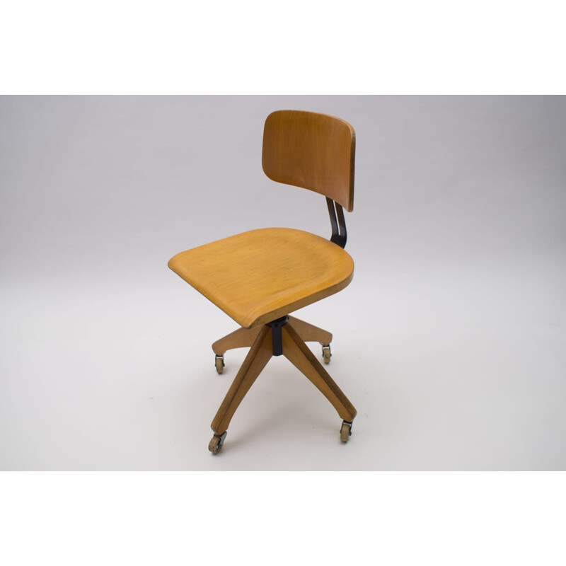 AMA Elastik Vintage Architect Chair, Art Deco 1940