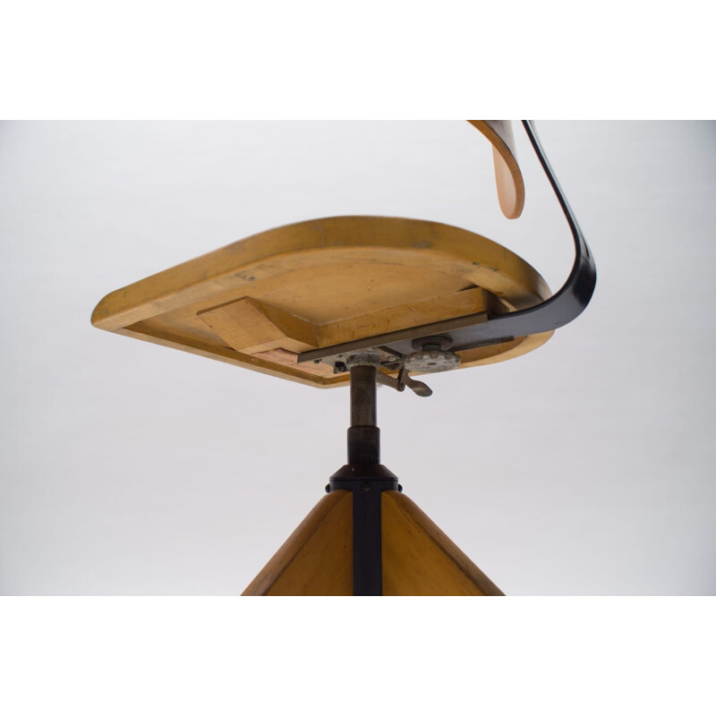 Chaise d'architecte vintage de l'AMA Elastik, Art Déco 1940