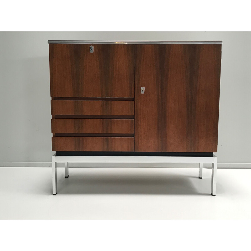 Vintage rosewood highboard Belgium 1970