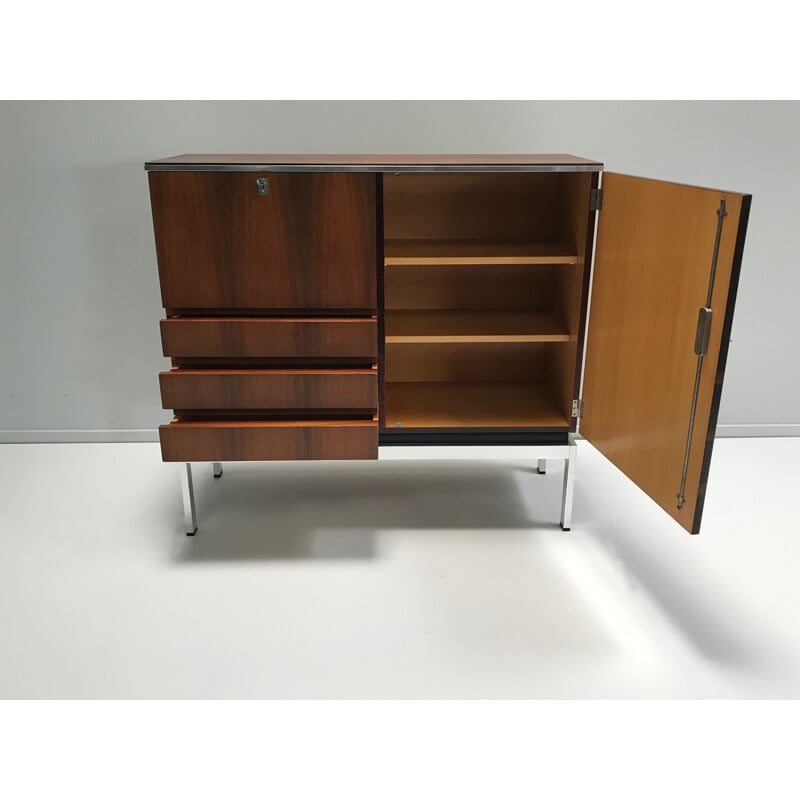 Vintage rosewood highboard Belgium 1970