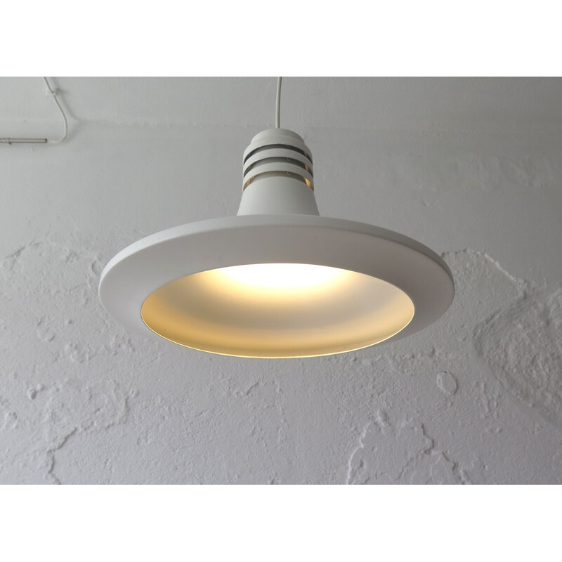 Vintage white pendant lamp Danish 1980