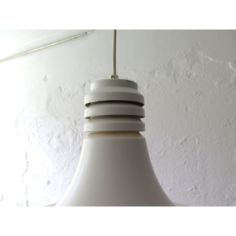 Vintage white pendant lamp Danish 1980