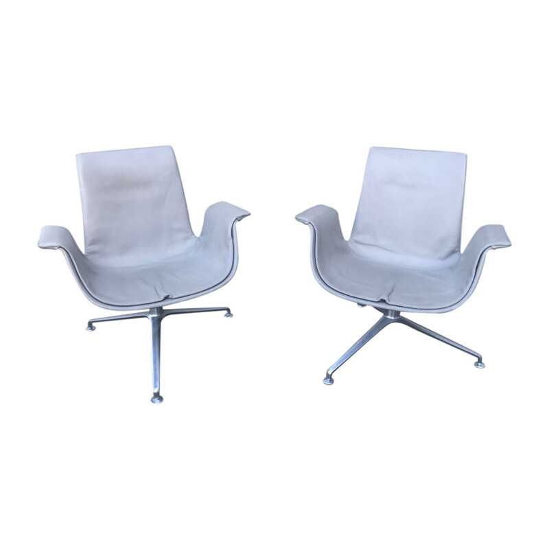 Pair of vintage FK6727 Tulip Lounge chairs by Preben Fabricius & Jørgen Kastholm for Walter Knoll 1990s