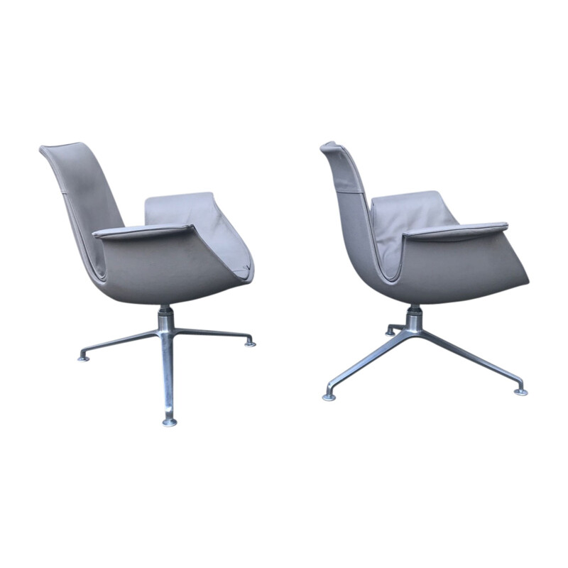 Pair of vintage FK6727 Tulip Lounge chairs by Preben Fabricius & Jørgen Kastholm for Walter Knoll 1990s