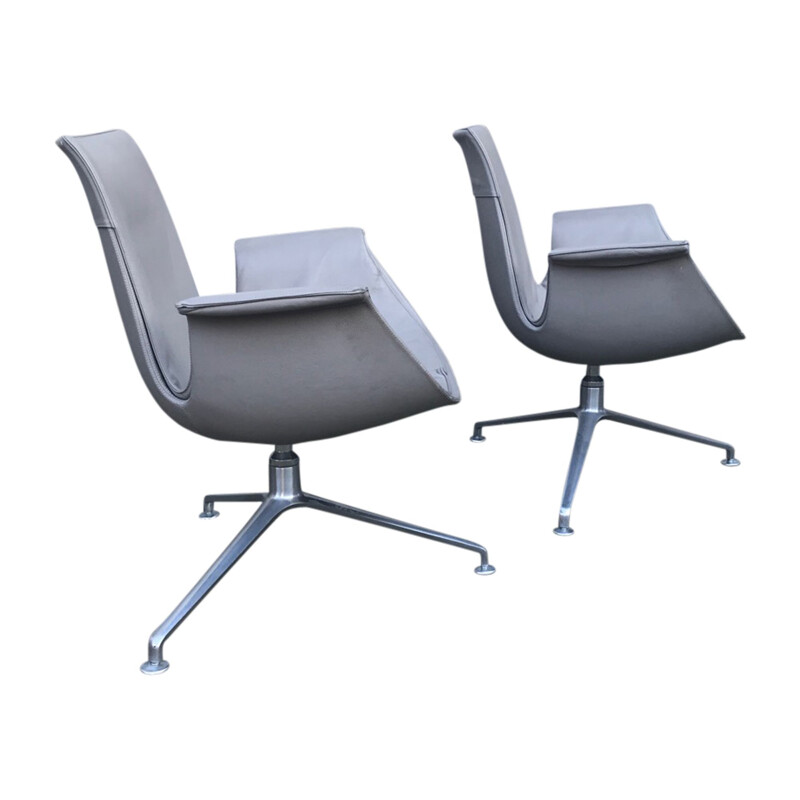 Pair of vintage FK6727 Tulip Lounge chairs by Preben Fabricius & Jørgen Kastholm for Walter Knoll 1990s