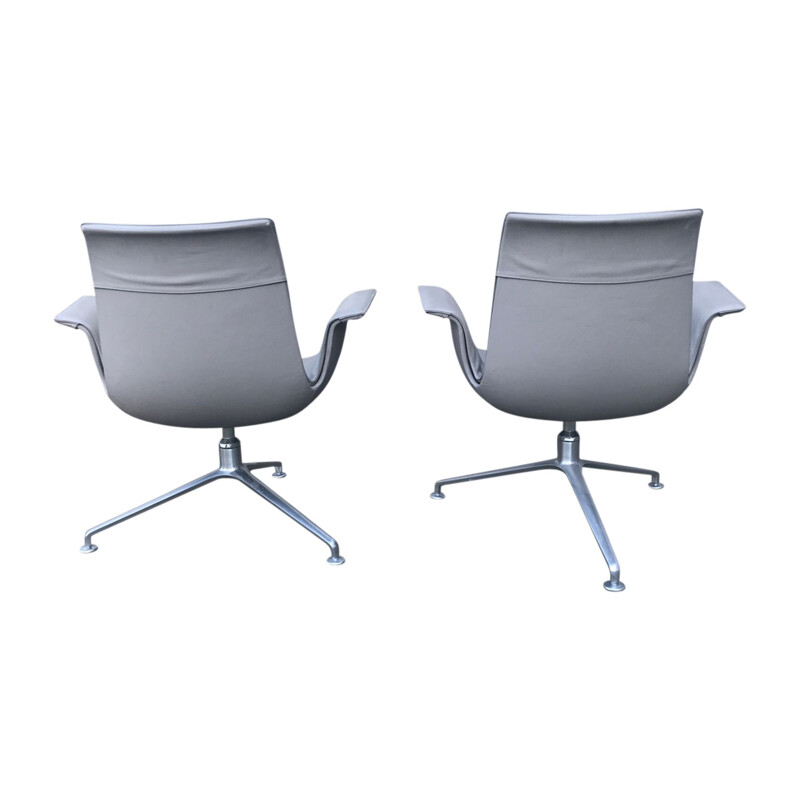 Pair of vintage FK6727 Tulip Lounge chairs by Preben Fabricius & Jørgen Kastholm for Walter Knoll 1990s