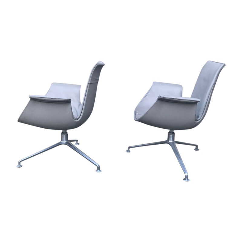 Pair of vintage FK6727 Tulip Lounge chairs by Preben Fabricius & Jørgen Kastholm for Walter Knoll 1990s