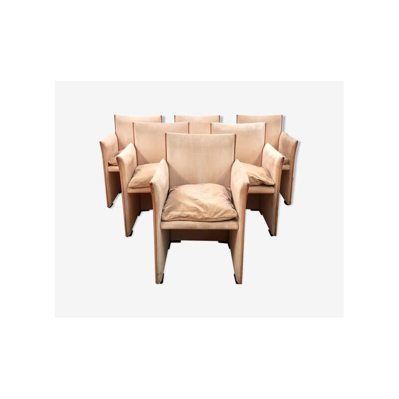Lot de 6 fauteuils vintage 401 break - Cassina Mario Bellini 1970
